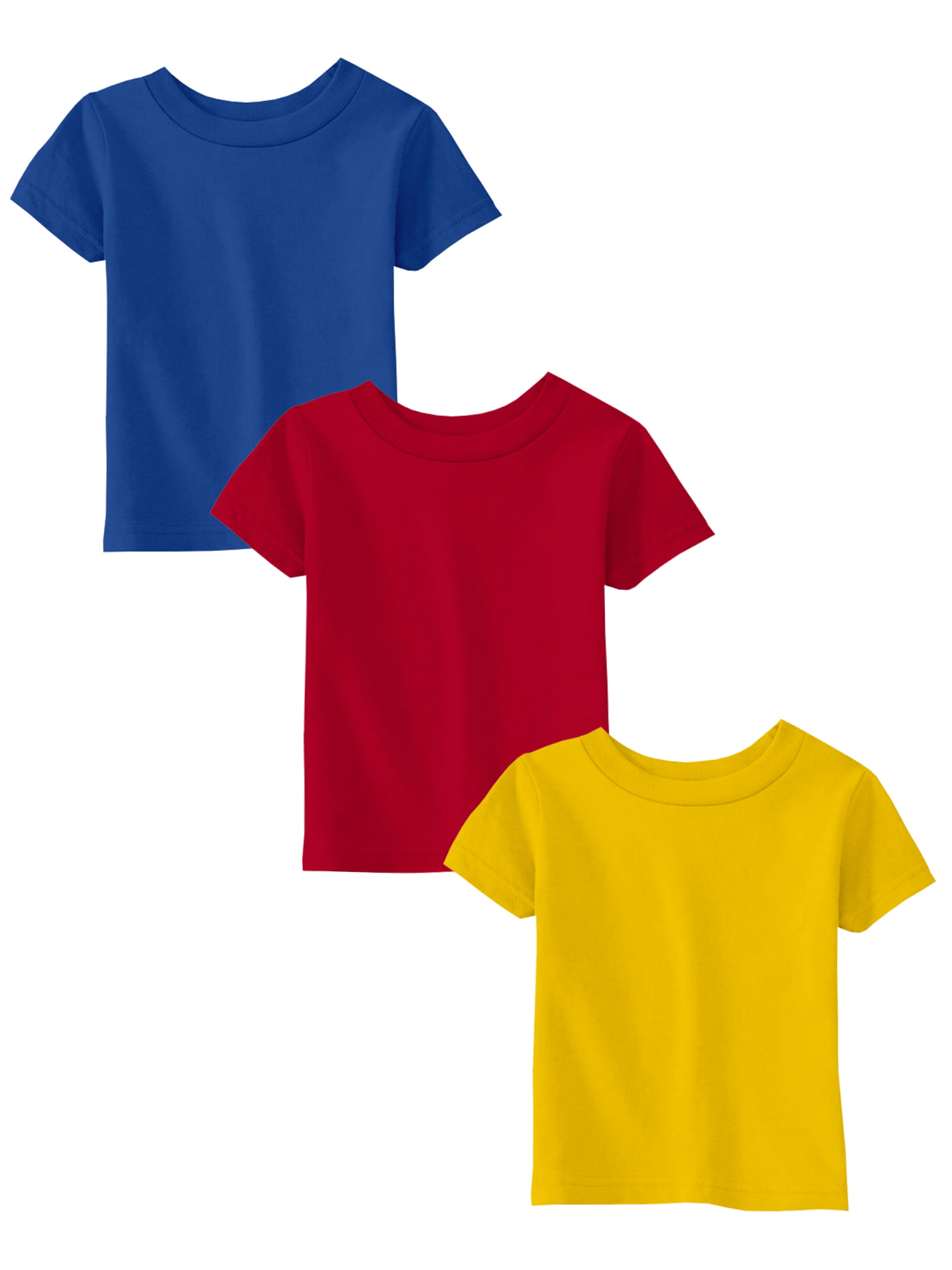 blue yellow and red shirt