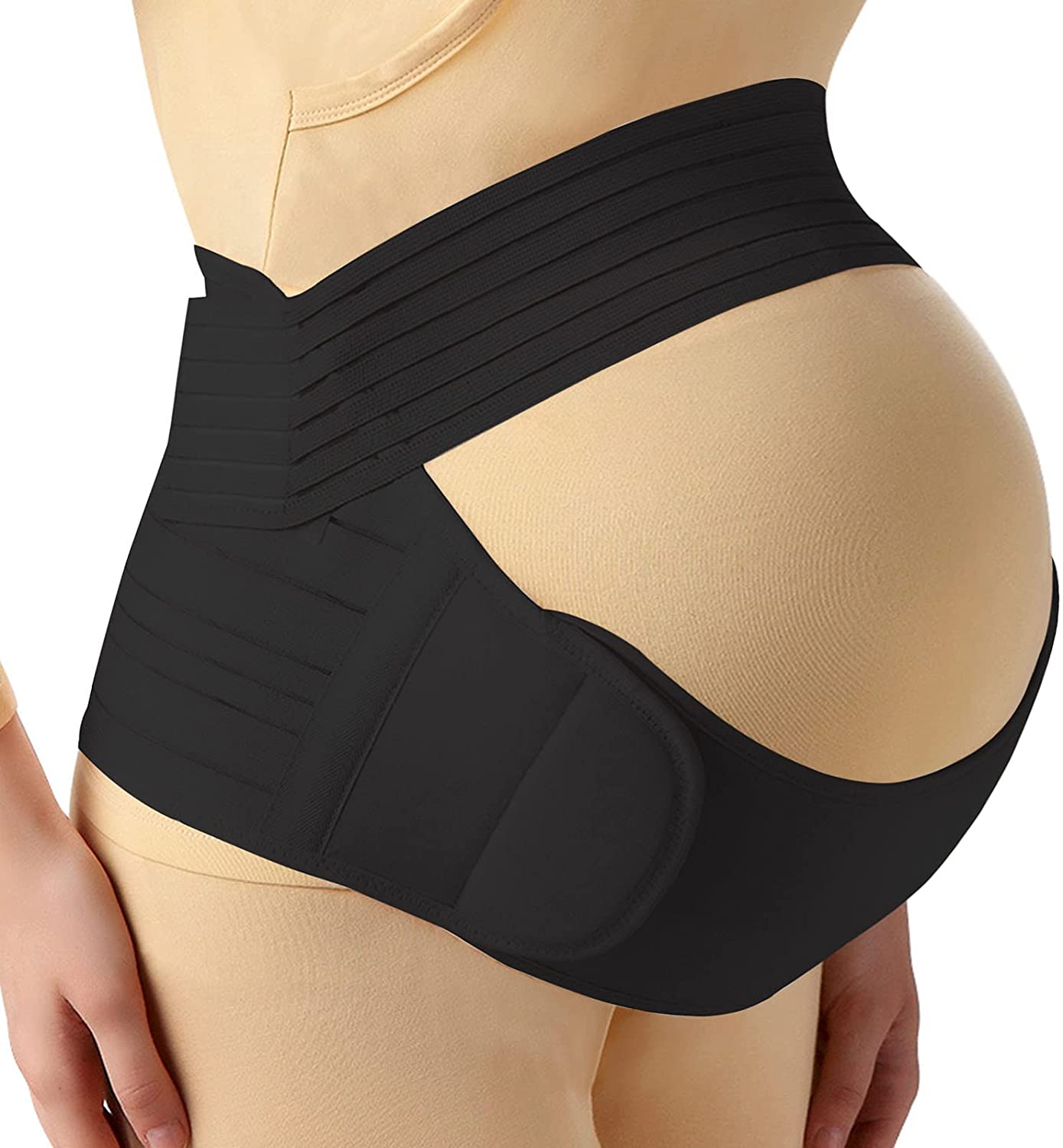 Ilfioreemio Pregnancy Belt, 3-in-1 Maternity Belt Pregnancy Support Band with Belly Band Brace for Pain Relief and Postpartum Recovery, Lightweight Breathable Adjustable Waist/Back/Abdomen Band - image 1 of 7
