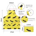 thumbnail image 7 of Yellow Halloween Bats Apron-Garden Aprons for Women with Pockets-Cotton Linen Waterproof Kitchen Cooking Gardening Aprons Adjustable for Kitchen,Cooking,BBQ and Salon 32"x27", 7 of 7