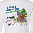thumbnail image 4 of Inktastic I Want a Hippopotamus for Christmas Long Sleeve Youth T-Shirt, 4 of 5