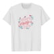 thumbnail image 3 of Blusas de Manga Corta para las Mujeres Imprimir Cuello Redondo, Camiseta Casual para Primavera Verano Diario, 3 of 4
