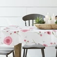 thumbnail image 3 of PiccoCasa Vinyl Square Tablecloth Pink 35" x 35" Flower Pattern Waterproof, 3 of 7