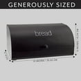 thumbnail image 6 of AuldHome Design Farmhouse Black Bread Box; Retro Vintage Style Enamel Countertop Bread Bin, 6 of 9