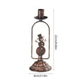 thumbnail image 3 of Christmas Vintage Iron Candle Holder Brass Gold Candle Stick Holders Festive Iron Candle Tray With Unique Gold Tree,Reindeer & Snowman Design for Wedding Table Centerpiece Home Decoration, 3 of 7
