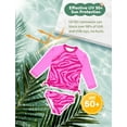 thumbnail image 4 of weVSwe Girls Rash Guard Swimsuit Rare Hem Cuffs Bathing Suit UPF 50+ Protection, 4 of 6