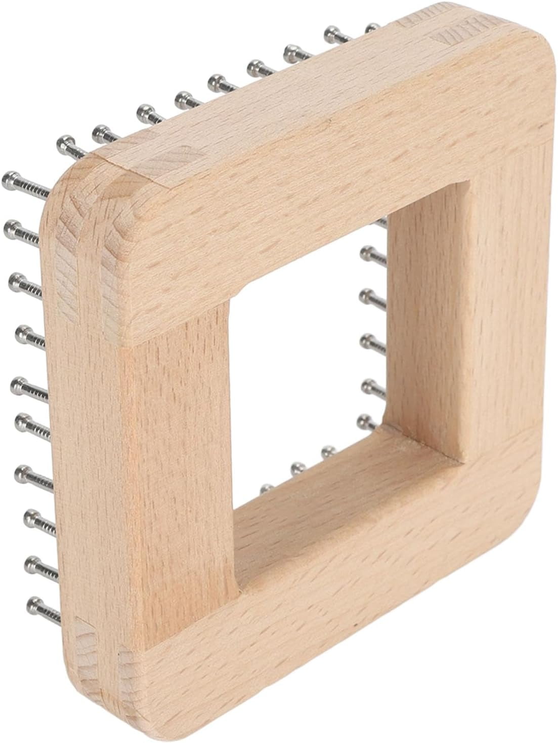 SLGHLSAHG Square Knitting Loom, Household Handmade Weaving Loom, DIY Handcraft Wood Knitting Board Knitting Tool for Weaving Hat, Scarf, Blanket, Shawl for Children & Adults (10 * 10cm) A2542