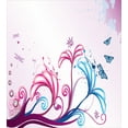 thumbnail image 3 of Ambesonne Nature Duvet Cover Sets, Spring Style Design, 2-King, Lilac Pink Sky Blue, 3 of 7