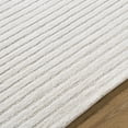 thumbnail image 6 of Hauteloom Destry Modern Hand Tufted Natural Fiber Wool Area Rug - Contemporary Striped Textured Carpet for Living Room, Bedroom, Dining Room - Ivory, Cream, Light Taupe - 8' x 10', 6 of 8