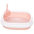 thumbnail image 1 of Cat Litter Pan Set High Edge Pet Litter Pan Set Cat Litter Box with Scoop, 1 of 10