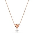 thumbnail image 1 of Collar Swarovski con colgante en forma de corazón para toda la vida, tono oro rosa, 1 of 5