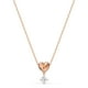 thumbnail image 1 of Collar Swarovski con colgante en forma de corazón para toda la vida, tono oro rosa, 1 of 5