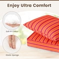 thumbnail image 6 of Gymax 2PCS Deep Seat Chair Cushion Pads Set Indoor/Outdoor w/ Rope Belts Orange, 6 of 9