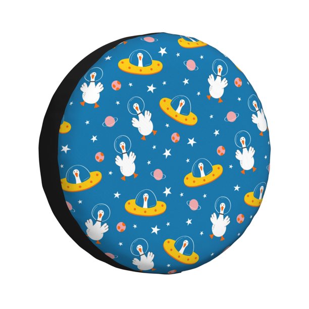 Balery Cartoon Goose Cubiertas para Neumáticos - Protector Resistente para Neumáticos de Camioneta, SUV, Remolque, Camper y RV-15 inch