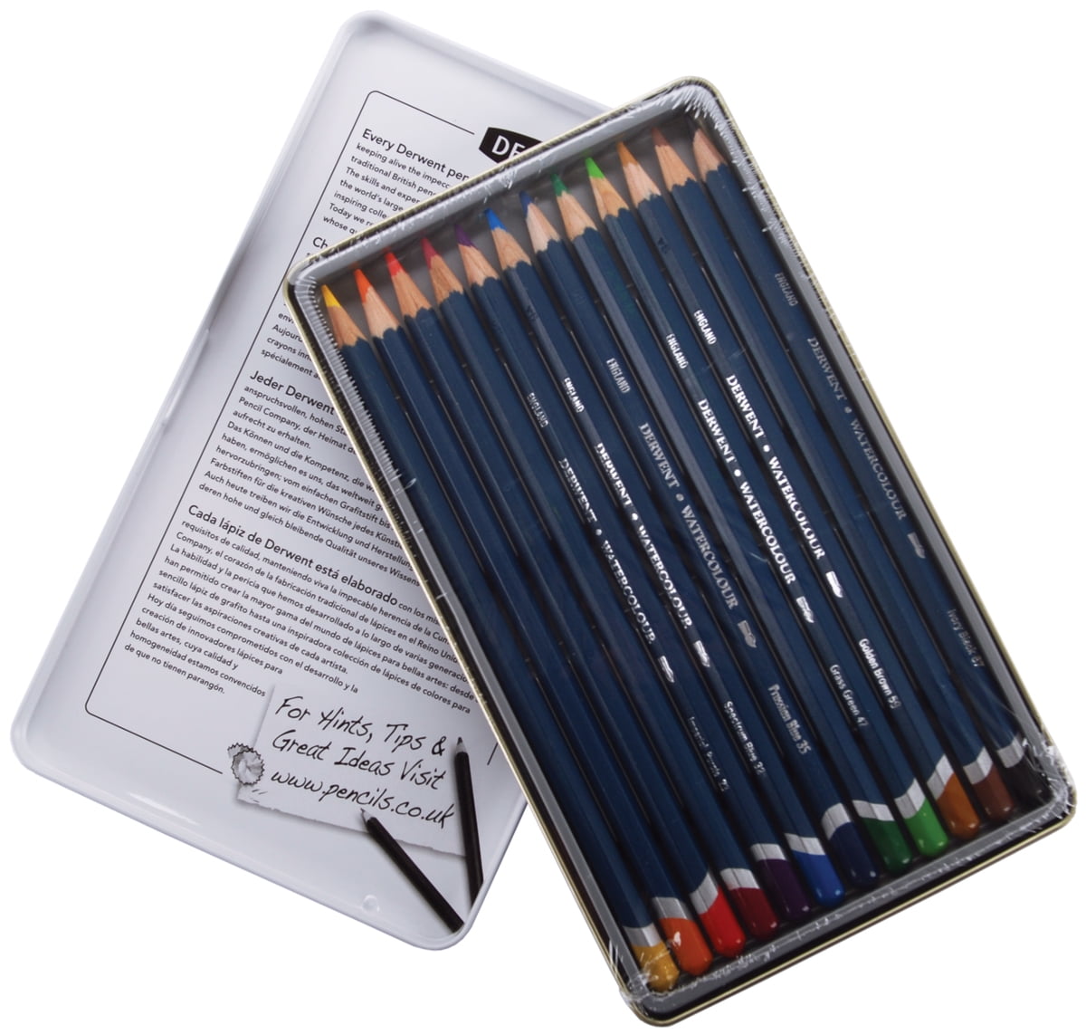 Derwent Colored Pencils, WaterColour, Water Color Pencils, Drawing, Art,  Metal T 