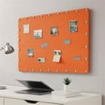 thumbnail image 2 of Linon Tableau d'Affichage en Toile de Jute avec Clous Argentés Brillants en Orange, 2 of 14