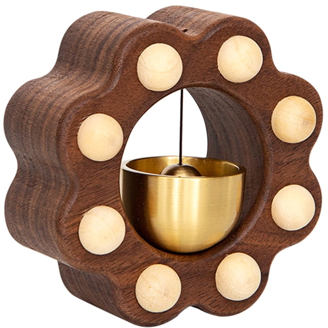 Miangastore Light Brown Metal Shopkeeper Bell for Door with Crisp Sound and Delicate Design 6.3 Inches