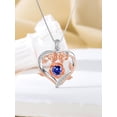 thumbnail image 6 of Dorunmo Blue Heart Necklace for Women 925 Sterling Silver Sapphire Rose Necklace September Birthstone Jewelry for Mom Women, 6 of 10
