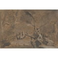 thumbnail image 2 of Jan Cossiers 18x13 Gold Ornate Wood Frame and Double Matted Museum Art Print Titled - The Flood (1615-71), 2 of 4