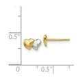 thumbnail image 3 of 14k with Rhodium Polished Heart Post Earrings in 14k Yellow Gold w/ Rhodium Plating, 3 of 3
