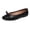 Black, variant on Women Round Toe Ballet Flats Solid Color Bow Decor Comfy Walking Shoes