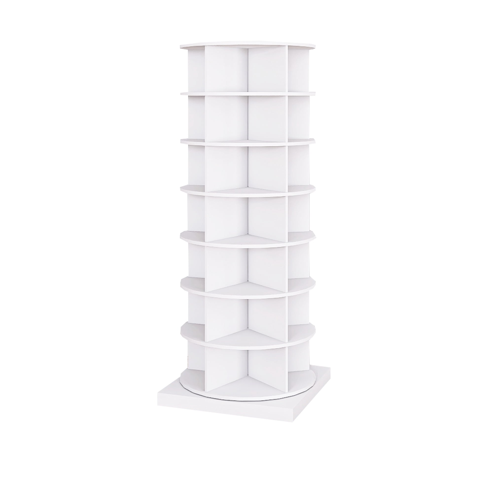 Miniyam 360° Rotating Shoe Rack, 7-Tiers Shoe Rack Organizer for Entryway, White
