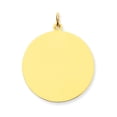 thumbnail image 1 of 10k Yellow Gold Plain .013 Gauge Circular Engravable Disc Charm, 1 of 3