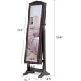 thumbnail image 3 of NEX Country Style Jewelry Armoire with Freestanding Mirror in Brown, 3 of 6