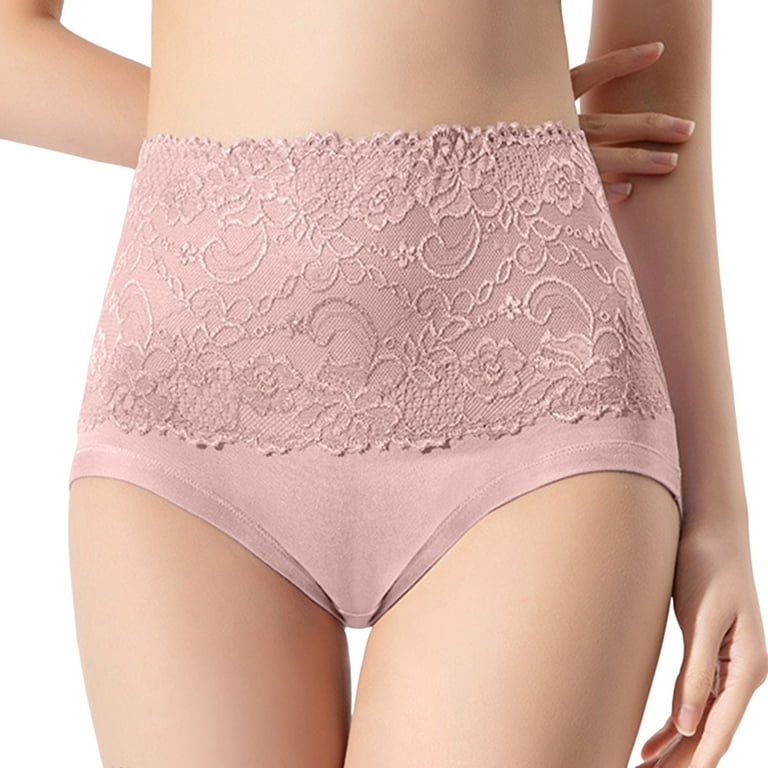 PMUYBHF High Waist Underwear Women Tummy Control Plus Size High