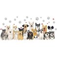 thumbnail image 3 of Pegatinas de pared para perros, acuarela, perros, animales, calcomanía de pared, cachorro con huella de pata, calcomanías de vinilo despegables y adhesivas, papel tapiz, 3 of 7