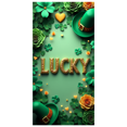 thumbnail image 1 of St Patricks Day Backdrop Banner Shamrock Decorations Irish Luck Party Background Flower Props Green Hat Festival Decor Gift Events Photography, 1 of 4