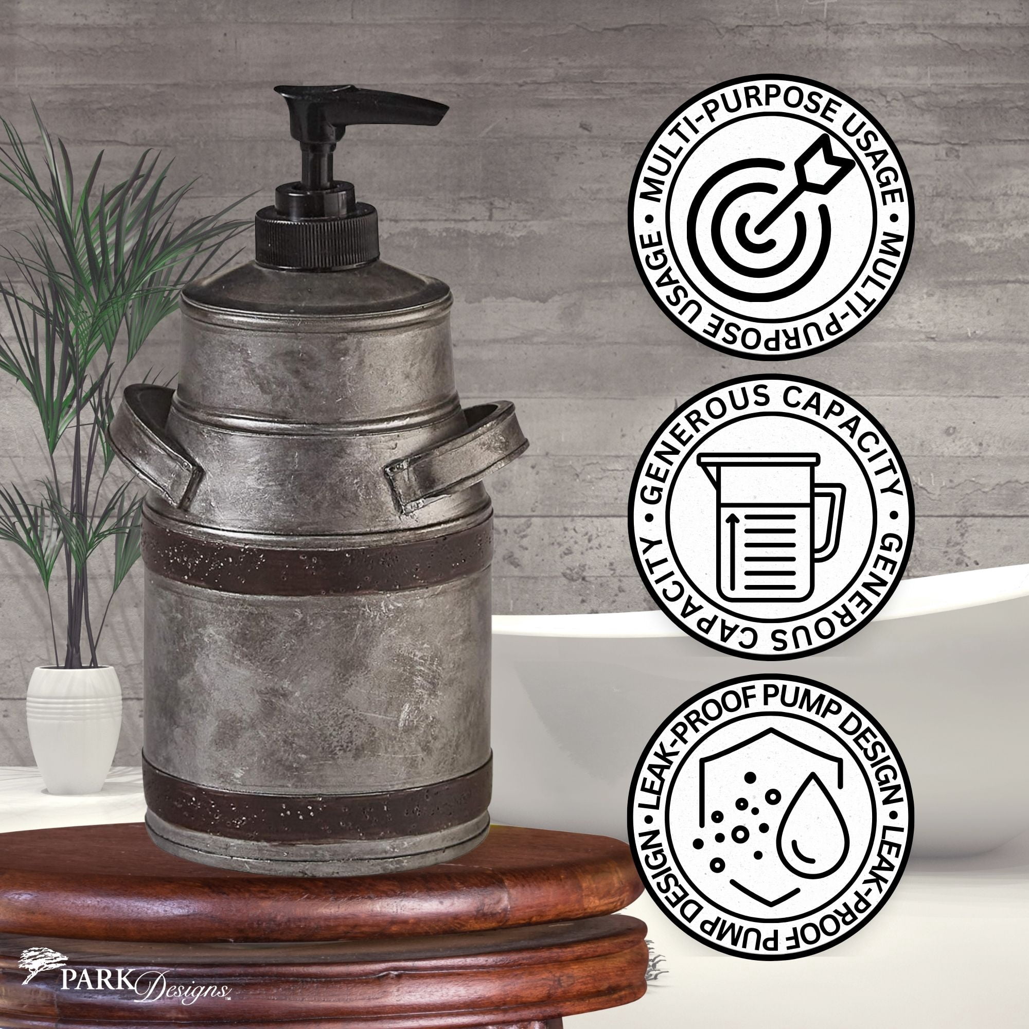 Park Designs Antique Farmhouse Milk Pitcher Dispenser - Gray