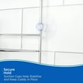 thumbnail image 5 of Kenney® Rust-Resistant Heavy Duty 3-Tier Large Hanging Shower Caddy with Suction Cups and Four Razor Holders, Chrome, 5 of 7