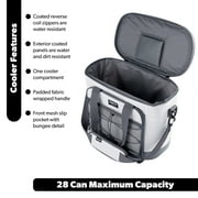 Igloo Marine 28 Can Capacity Soft-Sided Tote Cooler, White and Gray