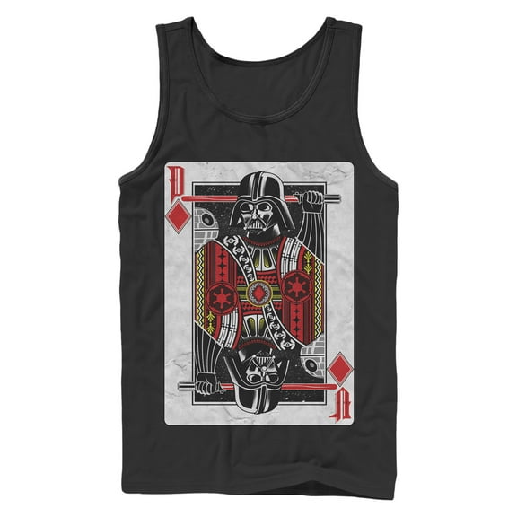 Men's Star Wars Vader in the Cards Tank Top Charcoal X Large