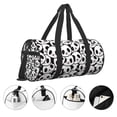 thumbnail image 5 of Xecao Cute Panda print Round Travel Duffel Bag is a foldable gym bag with an inner pocket, perfect for travel sports, 5 of 8