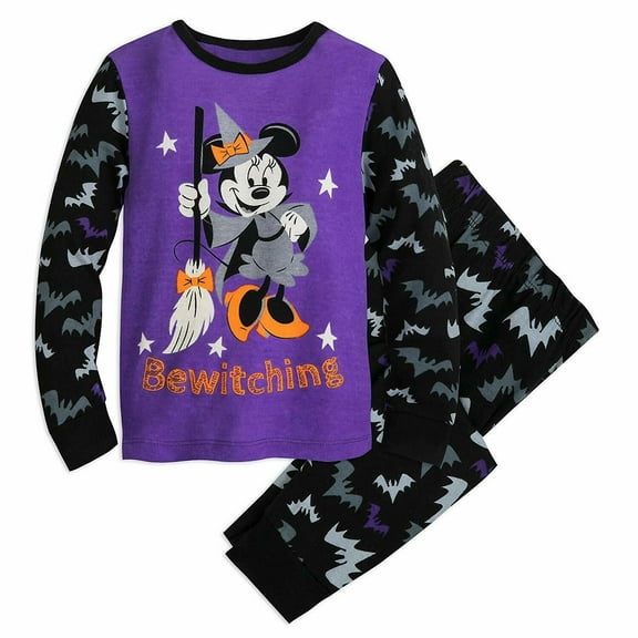 Disney Store Minnie Mouse Halloween 2PC Long Sleeve Pajama Set Girl Size 4