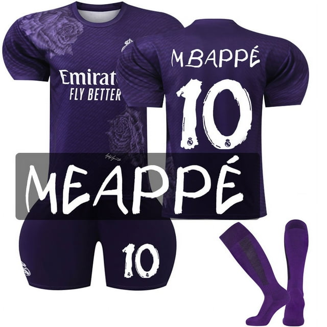 Boys Girls MBAPPE 10# RODRYGO 11# VINI JR.7# KROOS 8# Kids Football Jersey Suit