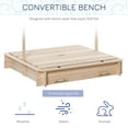thumbnail image 4 of Outsunny Bac à Sable Couvert avec Couvercle et Auvent Ajustable pour Enfants, Naturel, 4 of 9