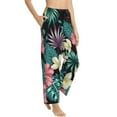 thumbnail image 2 of Balery Green Tropical Leaves print Women's Pajama Pants,Ultra Lightweight Pjs,Lounge Pant-XX-Large, 2 of 9