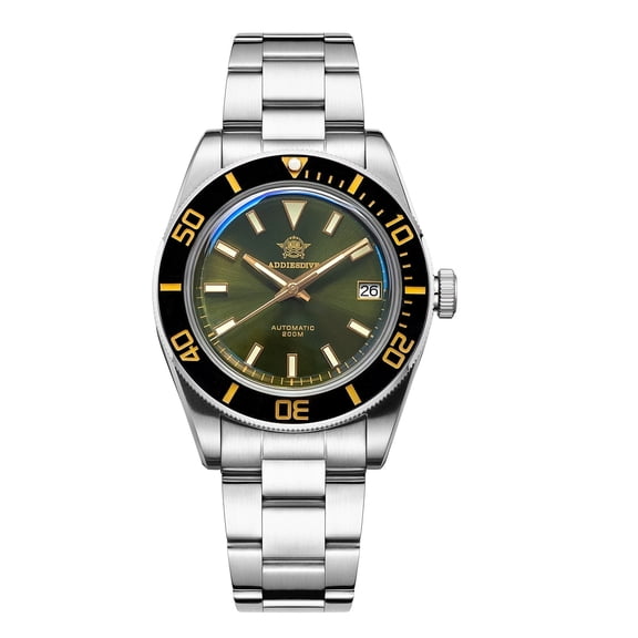 ADDIESDIVE Men's Automatic Watch NH35 Movement, Dive Watches with Ceramic Bezel, Sapphire Crystal, Luminous Analog Date, 200m Waterproof Stainless Steel Wristwatch for Business Casual