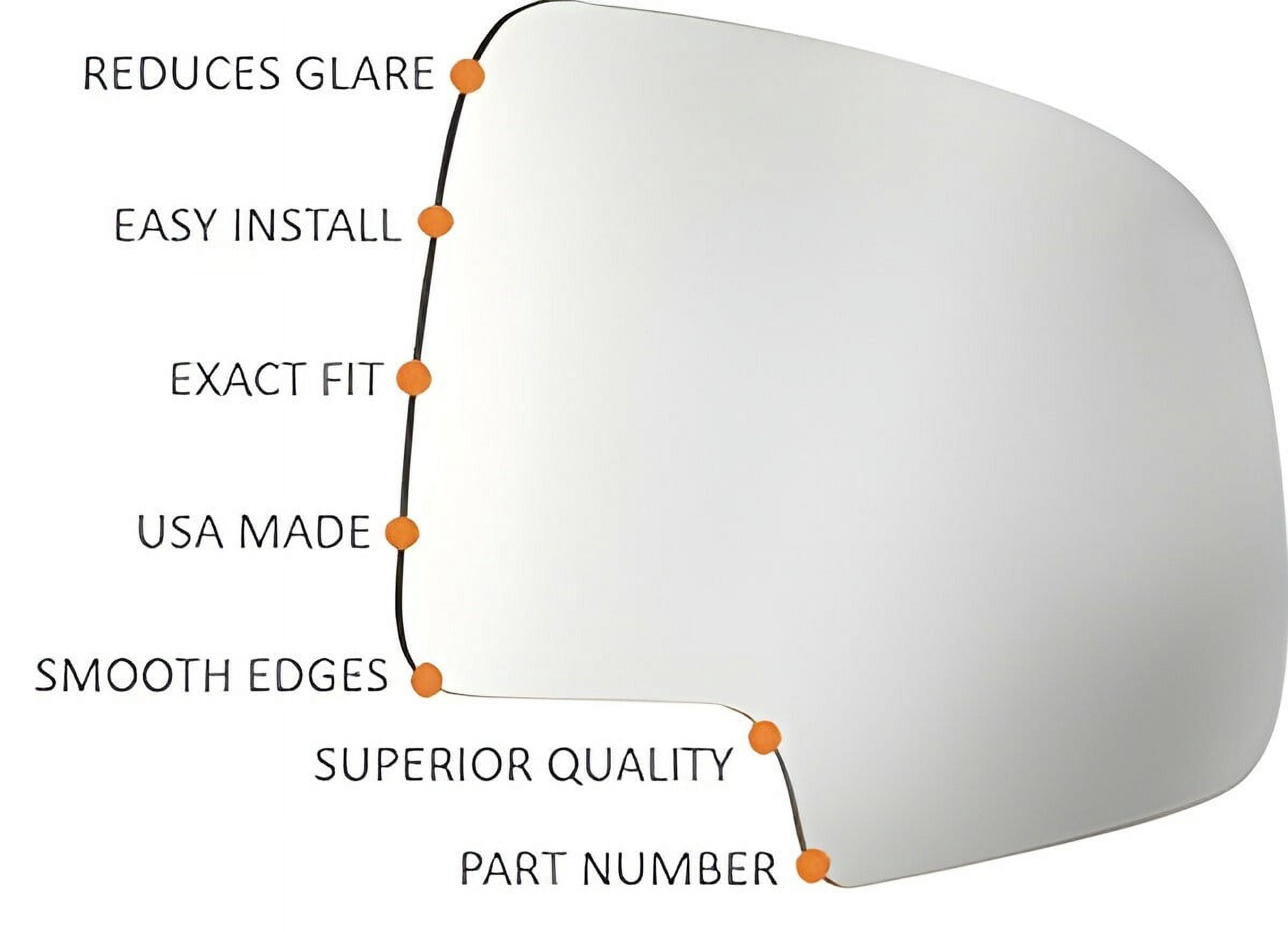 Burco Side View Mirror Replacement Glass - Clear Glass - 3135