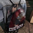 thumbnail image 4 of Captain America-theme Drawstring Backpack Sports Gym Bag Water Resistant String Bag Cinch Bag12"X16"（30X40cm）, 4 of 6