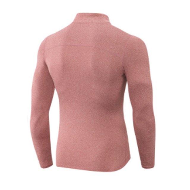 Minnieouse Ropa interior térmica para hombre, camisetas de invierno de cuello alto para hombre, cuello con cremallera, jersey para exteriores, Camisetas Rojo