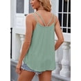 thumbnail image 6 of PULLIMORE Women's Tank Tops Eyelet Embroidery Sleeveless Camisole Scoop Neck Loose Casual Summer Clothes Flowy Shirts (M,Green), 6 of 10