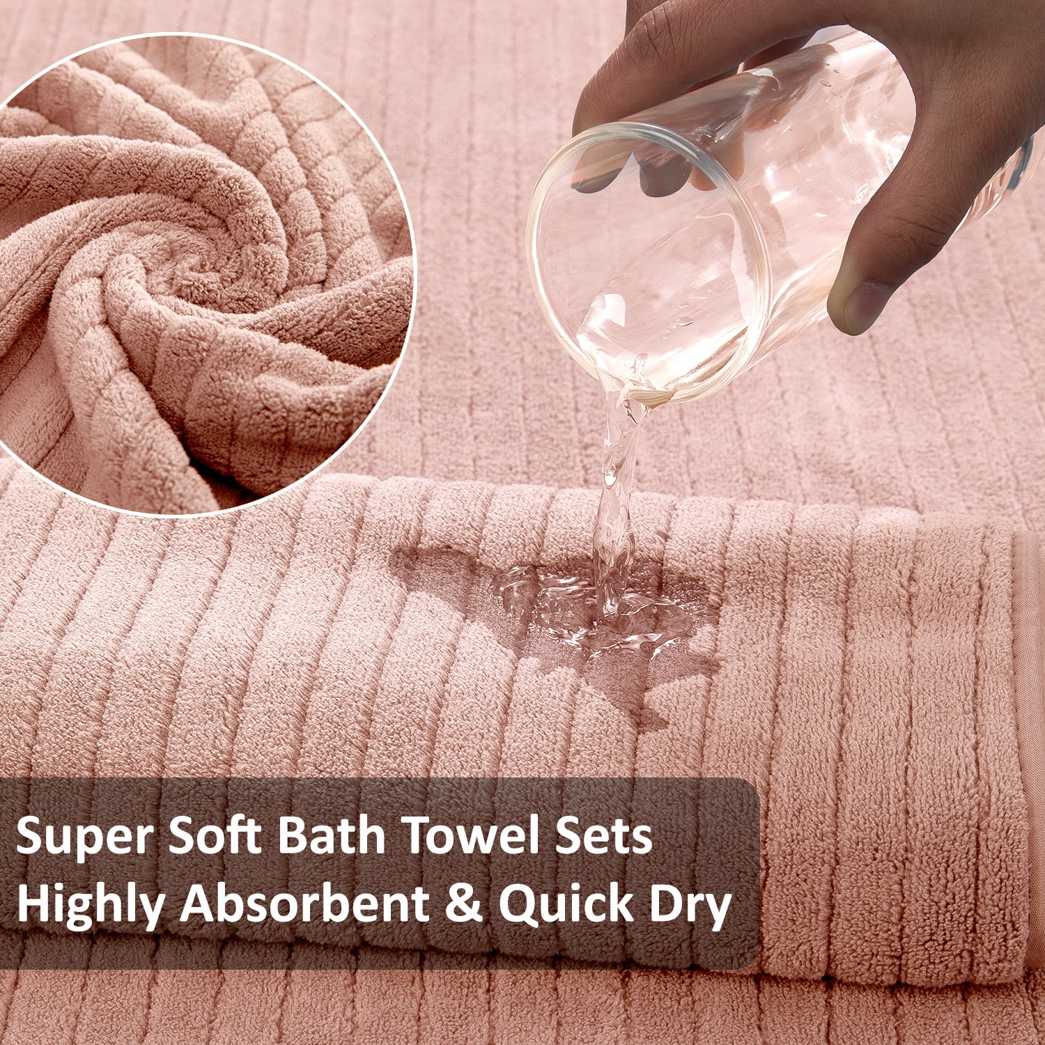 Covina Home 8 Piece Dark Orange Bath Towel Set Microfiber Bathroom Towel Set Ultra Soft Plush Oversized Towels Adult Luxury Bath Sheet