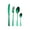 Green, variant on Christmas Stainless Steel Cutlery Set 4-Piece Red Green Utensils Knife Fork Spoon for Dining Holiday Collection