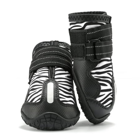 ENIYUU Dog Shoes For Small Medium Large Dog Boots & Paw Protectors For Winter Snowy Day Summer Hot Pavement Waterproof In Rainy Weather Outdoor Walking Indoor Hardfloors Anti Slip Sol