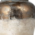 thumbnail image 2 of CC Home Furnishings Distressed Candia Terracotta Vase - 13.25" Cream and Bronze, 2 of 5