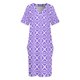 thumbnail image 3 of No.154-Purple floral block pattern design Loose Pocket Dress Women's dresses Dresses women clothes, 3 of 6