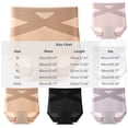 thumbnail image 3 of hoksml Women High Waist Panties X Cross Mesh Shaping Briefs Invisible Tummy Control Underwear for Daily Inner Wear, 3 of 5